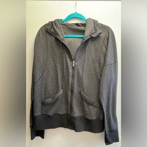 Lucy- Large grey active wear zip up hoodie jacket
